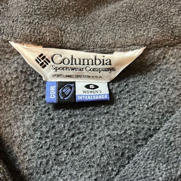 Columbia‎ Fleece Sweater Women's S Gray Full Zip Collared Long Sleeve Cardigan - Picture 4 of 5